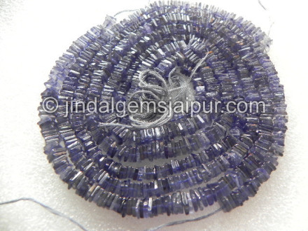 Iolite Plain Heishi Square Shape Beads